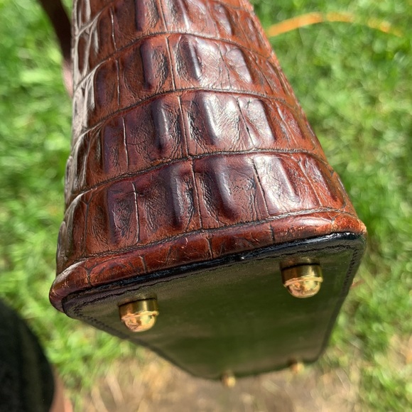 Brahmin Tuscan Brown Croc Embossed crossbody handbag - Picture 15 of 16